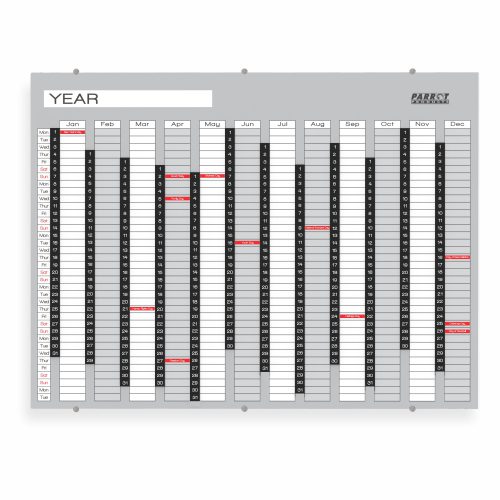 PARROT PODUCTS: NON-MAGNETIC GLASS BOARD YEAR PLANNER